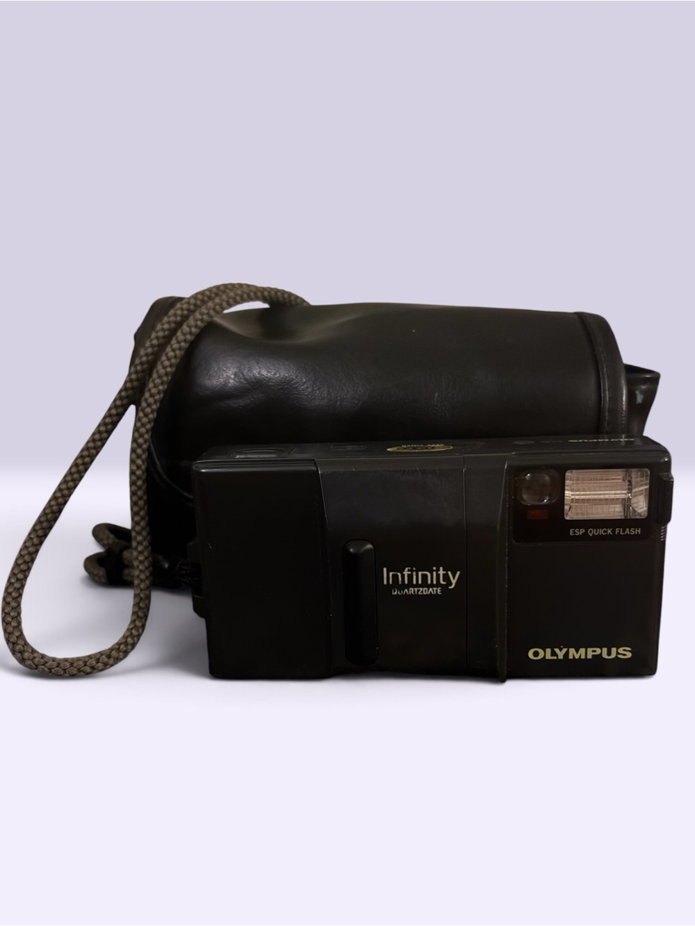 Olympus Infinity Quartzdate 35mm Point & Shoot Camera ESP Quick Flash Black